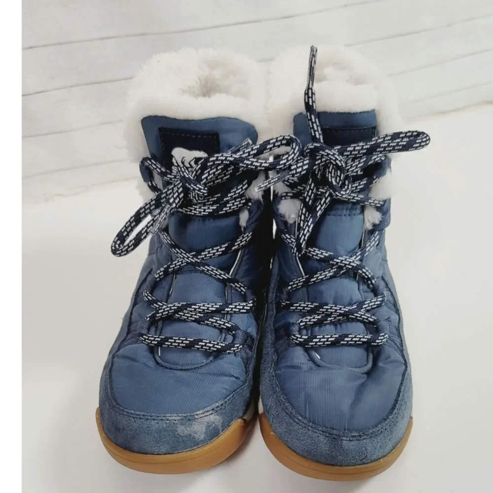 SOREL Whitney II Flurry Boot Waterproof Suede Winter Boots in Uniform Blue, sz 6